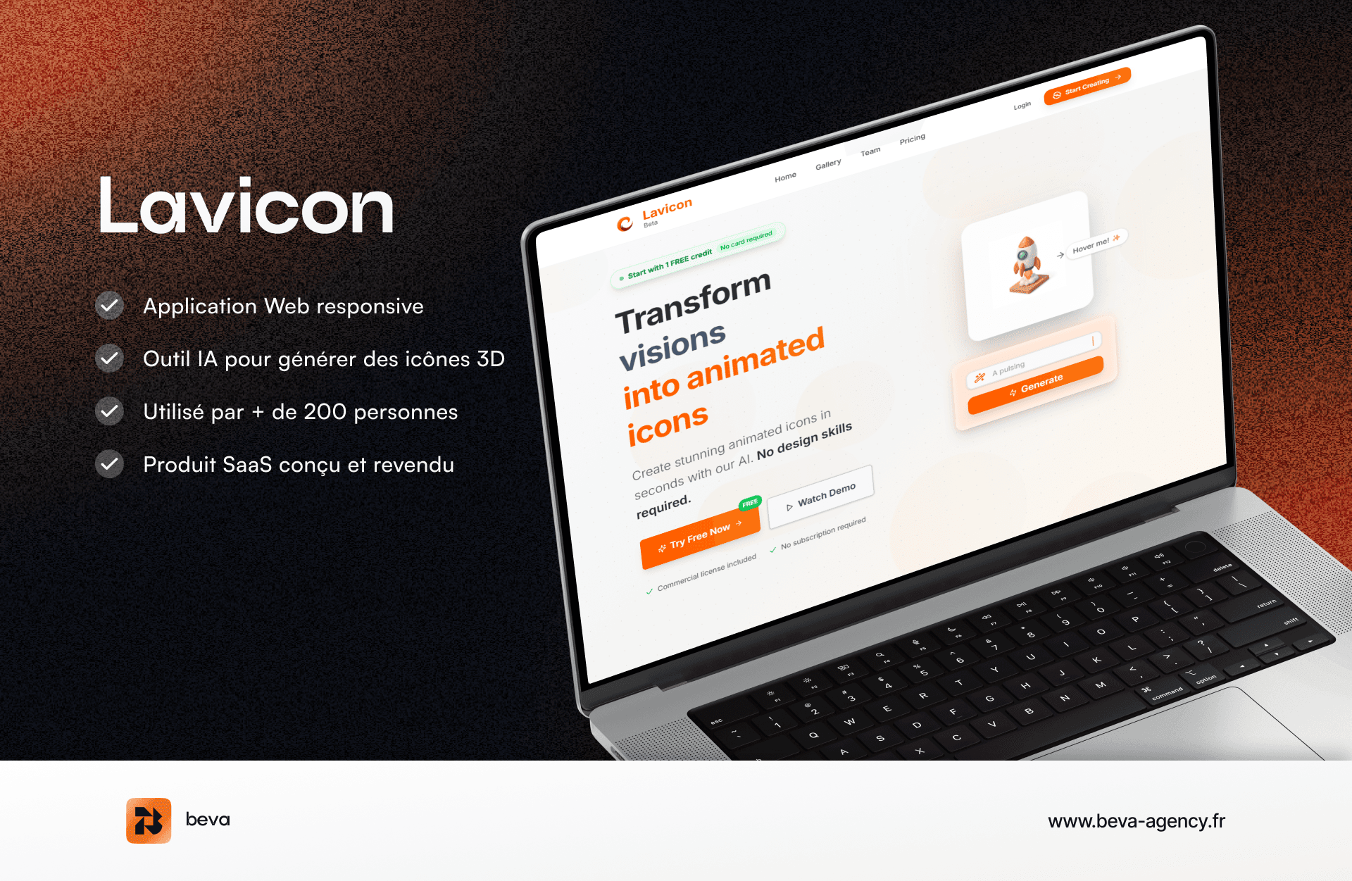 Lavicon - Animations 3D par IA