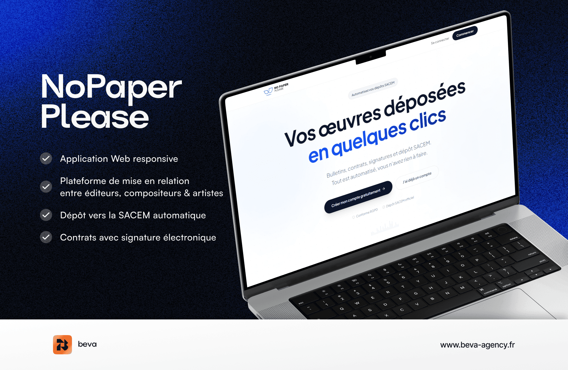 NoPaperPlease - Dépôts SACEM automatisés