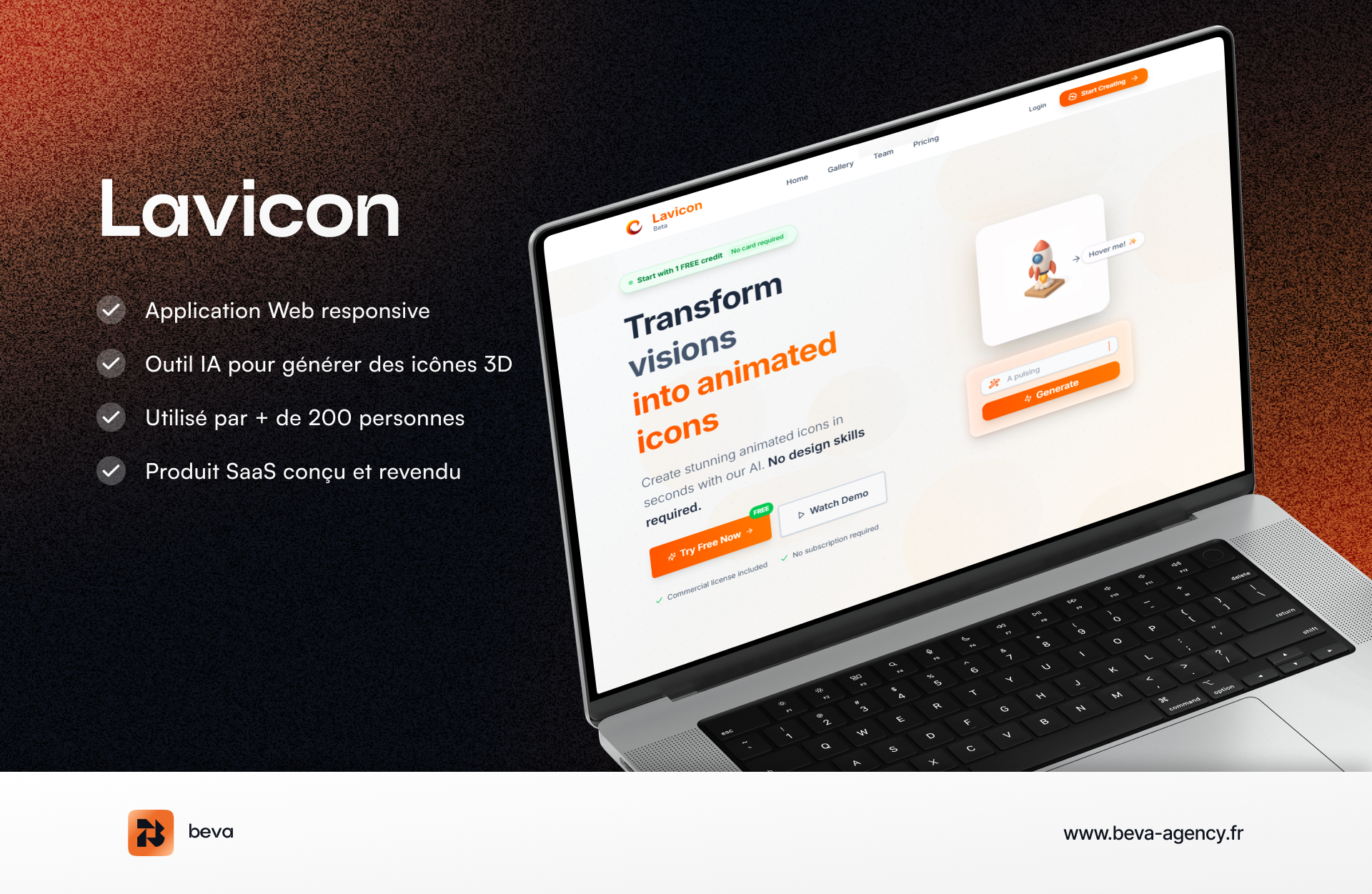 Lavicon - Animations 3D par IA