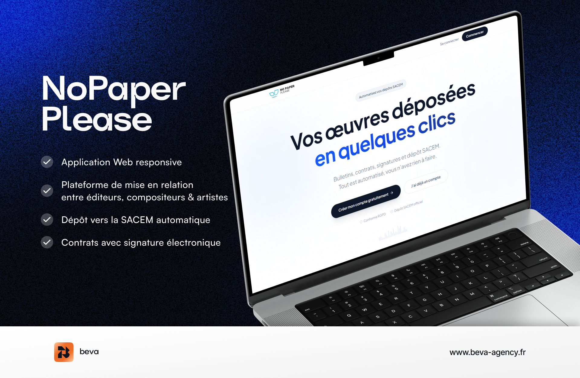 NoPaperPlease - Dépôts SACEM automatisés