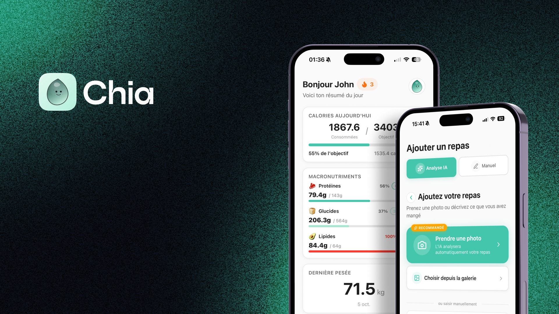 Chia - Suivi nutrition par IA