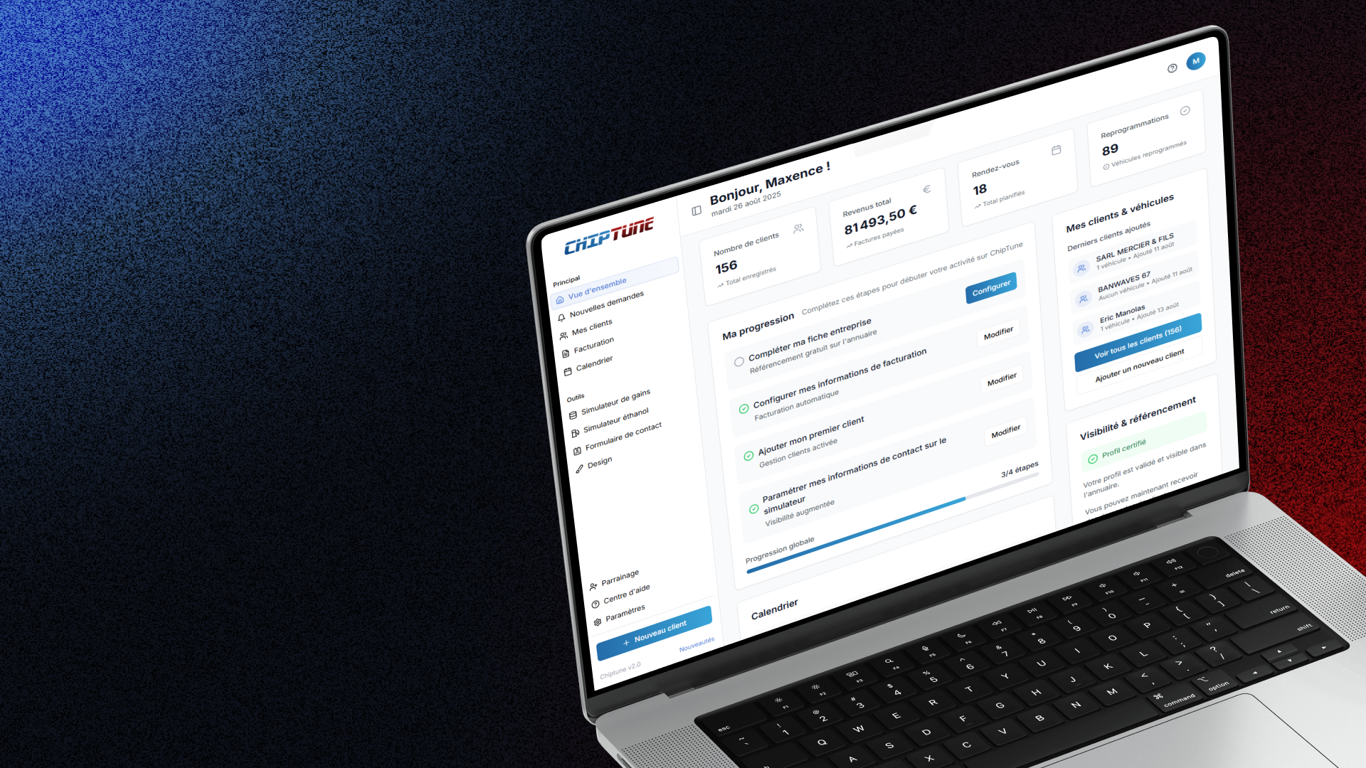 Chiptune Pro - SaaS reprogrammation moteur