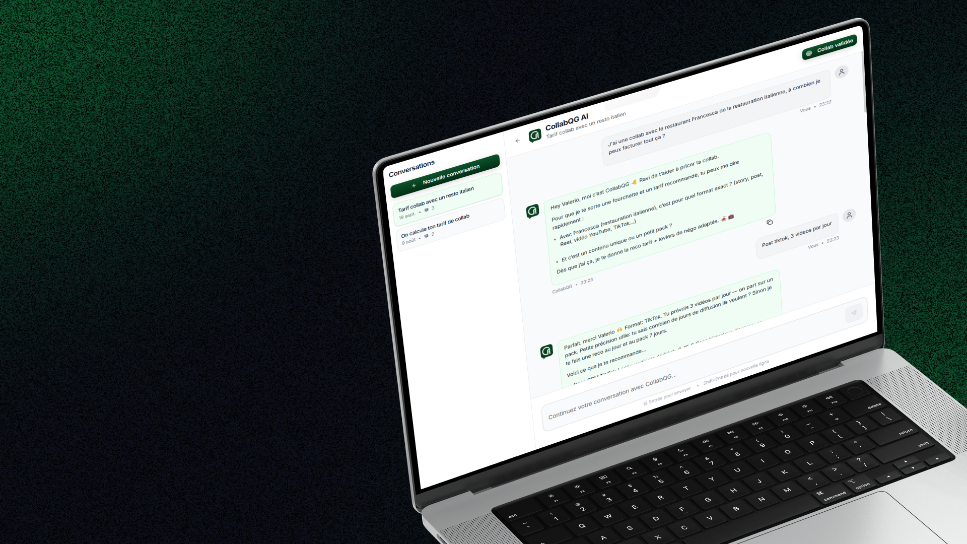 CollabQG - Assistant IA pour influenceurs
